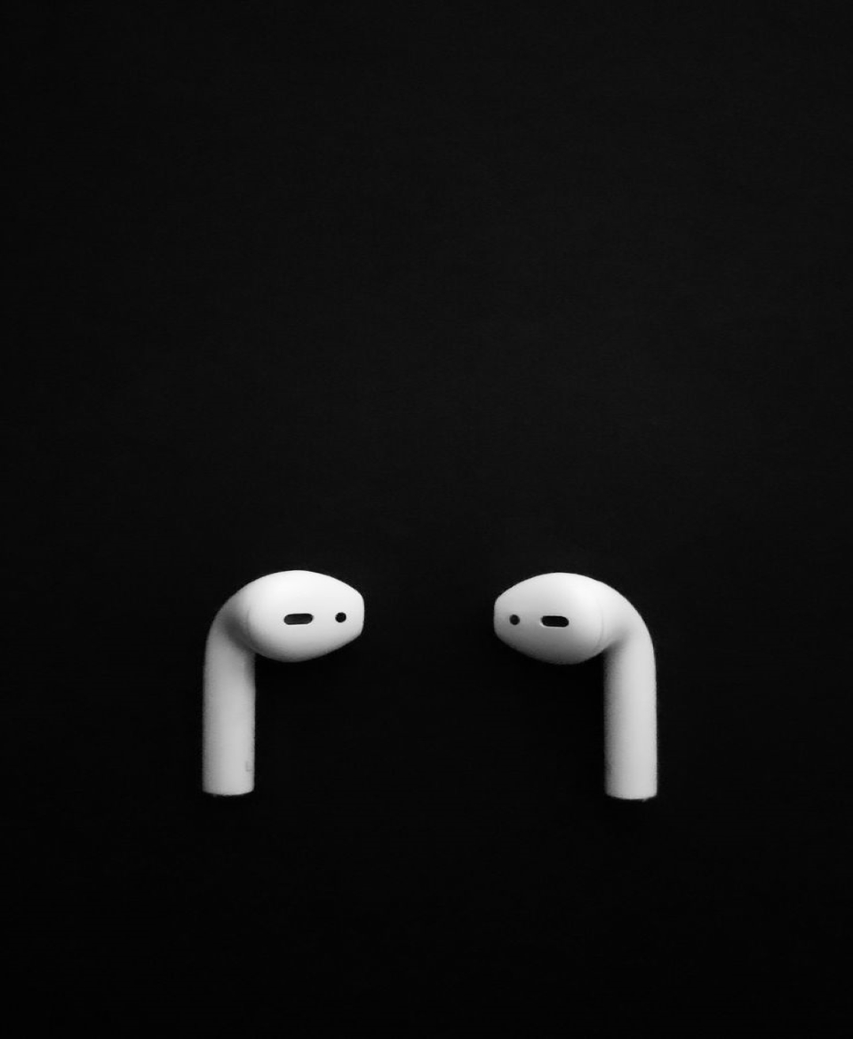 airpods earphone wallpapers in black background full screen mobile wallpaper